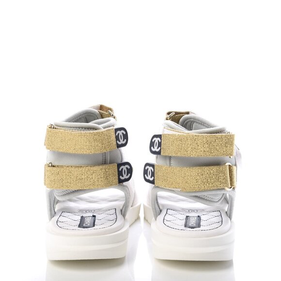 CHANEL 2021 Interlocking CC Logo Gladiator Sandals Size 40 - Picture 5 of 17